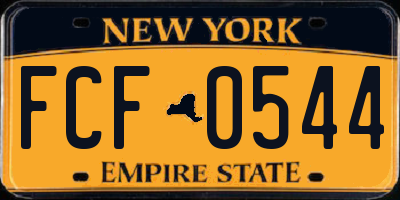 NY license plate FCF0544