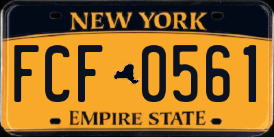 NY license plate FCF0561