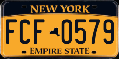 NY license plate FCF0579