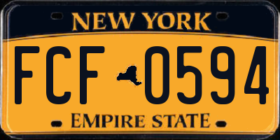 NY license plate FCF0594