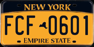 NY license plate FCF0601