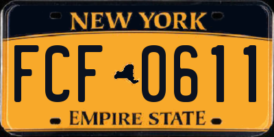 NY license plate FCF0611