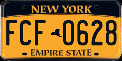 NY license plate FCF0628