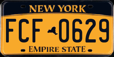 NY license plate FCF0629