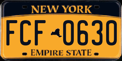 NY license plate FCF0630