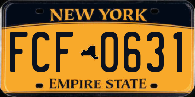 NY license plate FCF0631