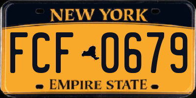 NY license plate FCF0679