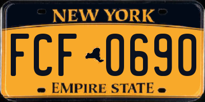 NY license plate FCF0690