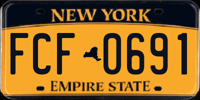 NY license plate FCF0691