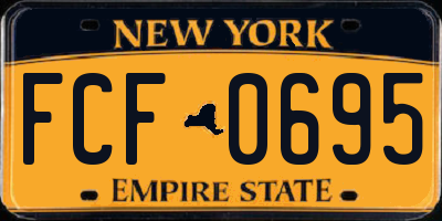 NY license plate FCF0695