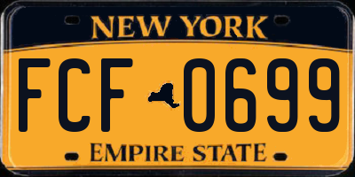 NY license plate FCF0699