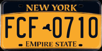 NY license plate FCF0710