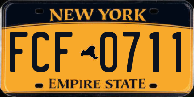 NY license plate FCF0711