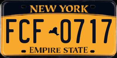 NY license plate FCF0717