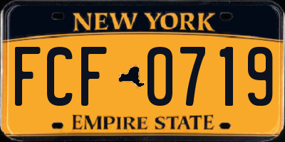 NY license plate FCF0719