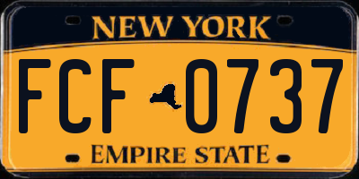 NY license plate FCF0737