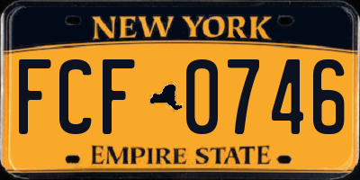 NY license plate FCF0746