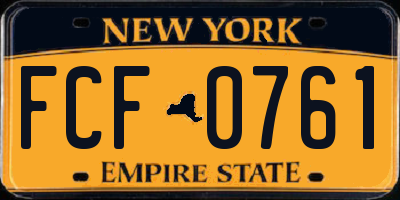 NY license plate FCF0761