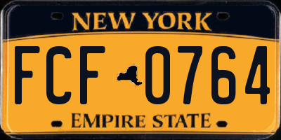 NY license plate FCF0764