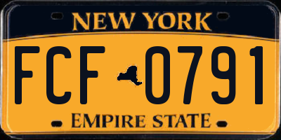 NY license plate FCF0791