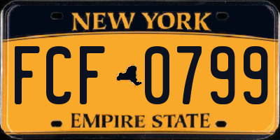 NY license plate FCF0799