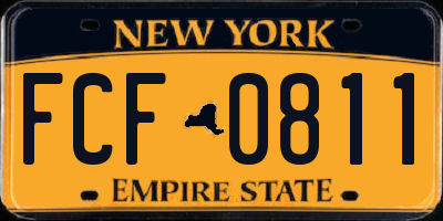 NY license plate FCF0811
