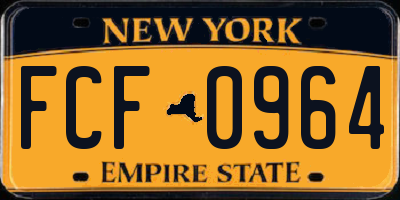 NY license plate FCF0964