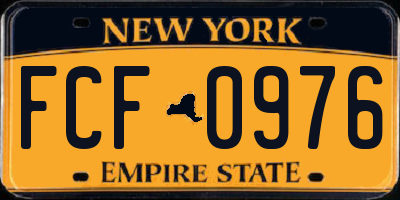 NY license plate FCF0976