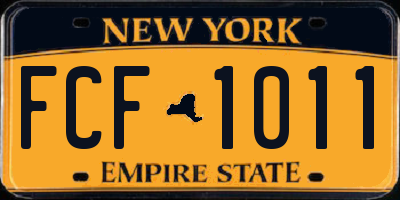 NY license plate FCF1011