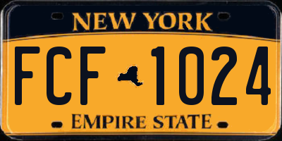 NY license plate FCF1024