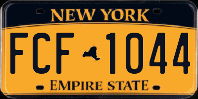 NY license plate FCF1044