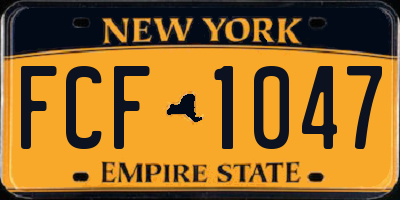 NY license plate FCF1047
