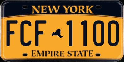 NY license plate FCF1100