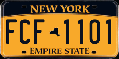NY license plate FCF1101