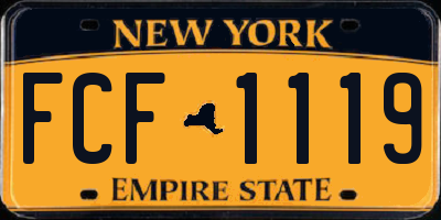 NY license plate FCF1119