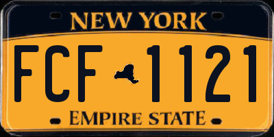 NY license plate FCF1121