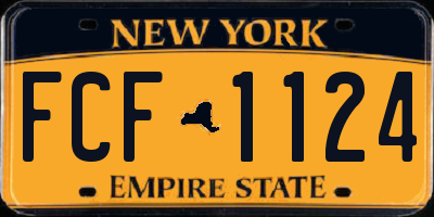 NY license plate FCF1124