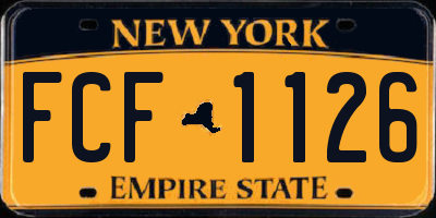 NY license plate FCF1126