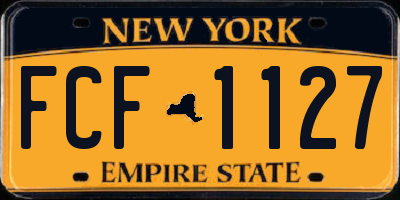 NY license plate FCF1127