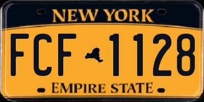 NY license plate FCF1128