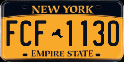 NY license plate FCF1130