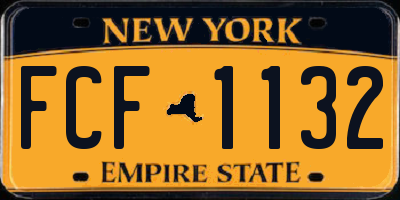 NY license plate FCF1132