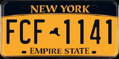 NY license plate FCF1141