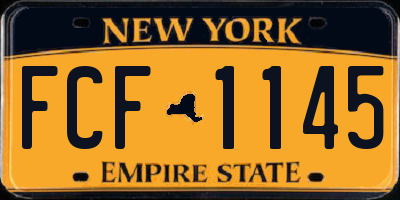 NY license plate FCF1145