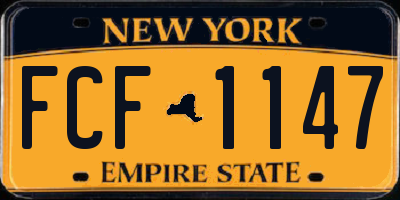 NY license plate FCF1147