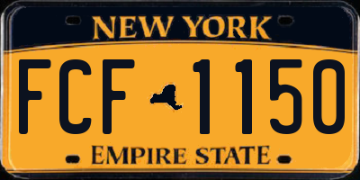 NY license plate FCF1150
