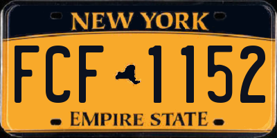 NY license plate FCF1152