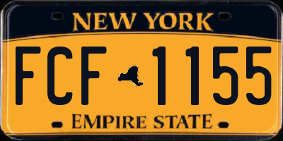 NY license plate FCF1155