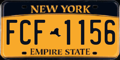NY license plate FCF1156