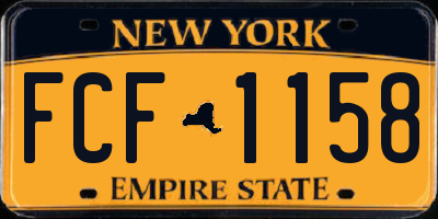 NY license plate FCF1158